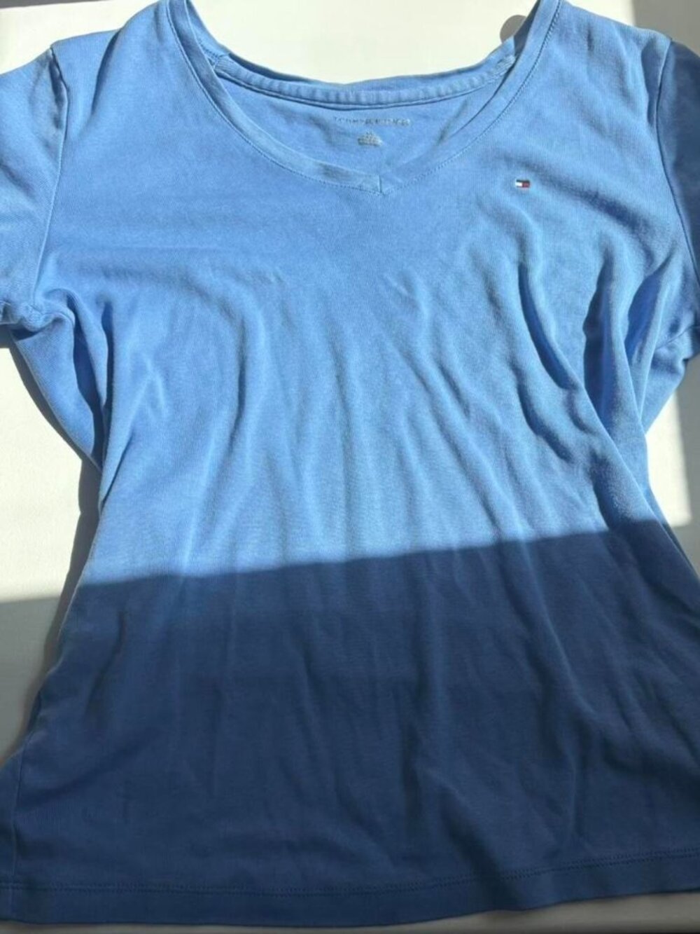 ✨ Tommy Hilfiger Light Blue V-Neck Tee ✨
